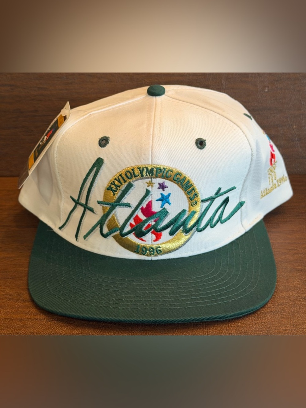 Vintage 1996 Atlanta XXVI Olympic Games SnapBack Hat w/ Tag The Game - NEW